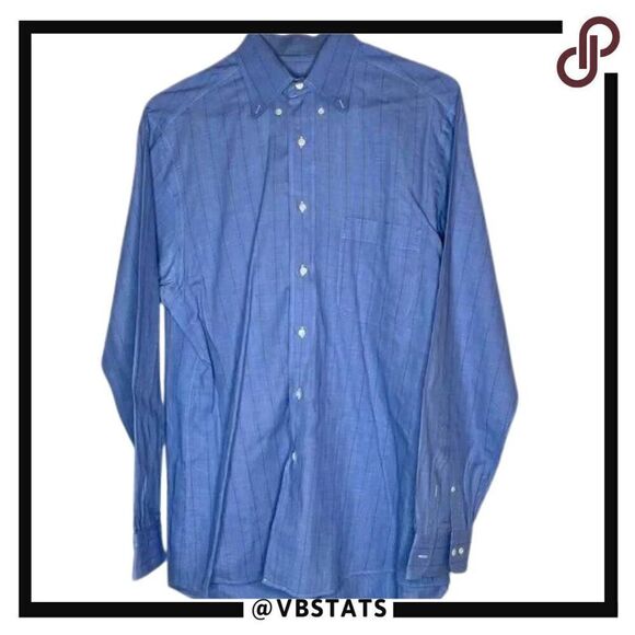 Hugo Boss Size 40 (Large-Slim) Hugo Boss Blue LS Shirt - Picture 1 of 5